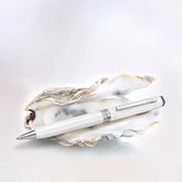 Lapis Bard Contemporary Ballpoint Pen - Pearl with Chrome Trim